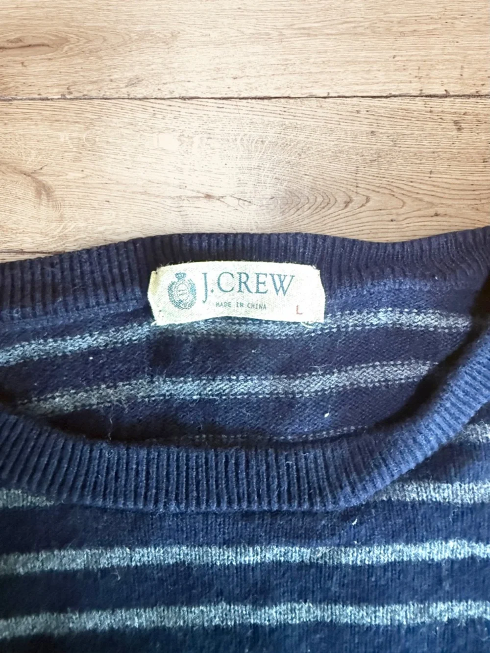 J Crew striped sweater- men's large